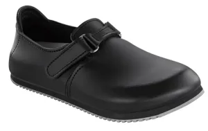 BIRKENSTOCK Linz SupergrIp Black Smooth Leather Shoes