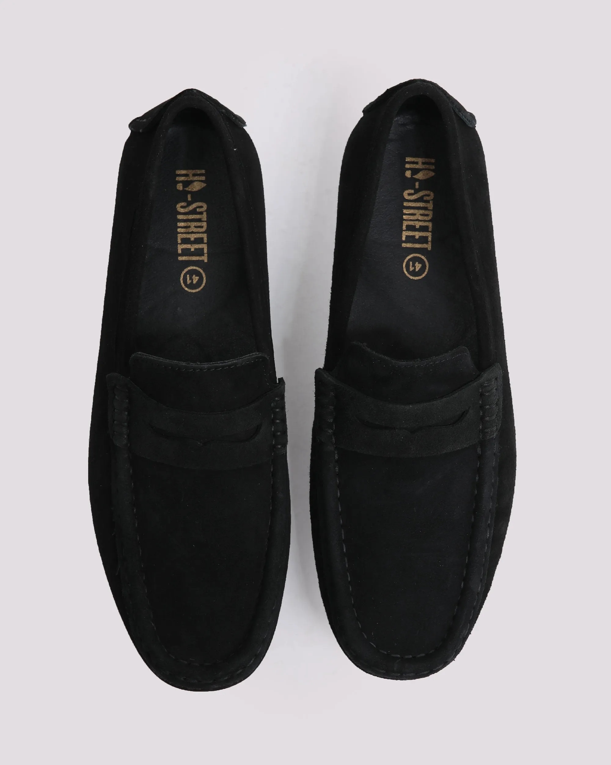 BLACK SUEDE LEATHER MOCCASIN
