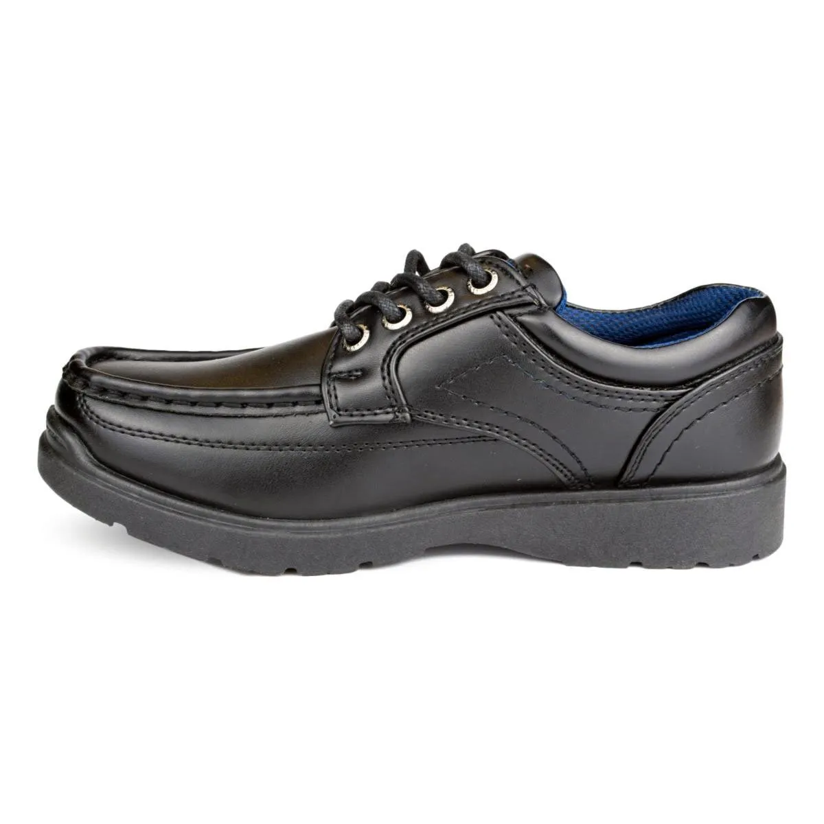 Boys Black Lace Up School Shoe