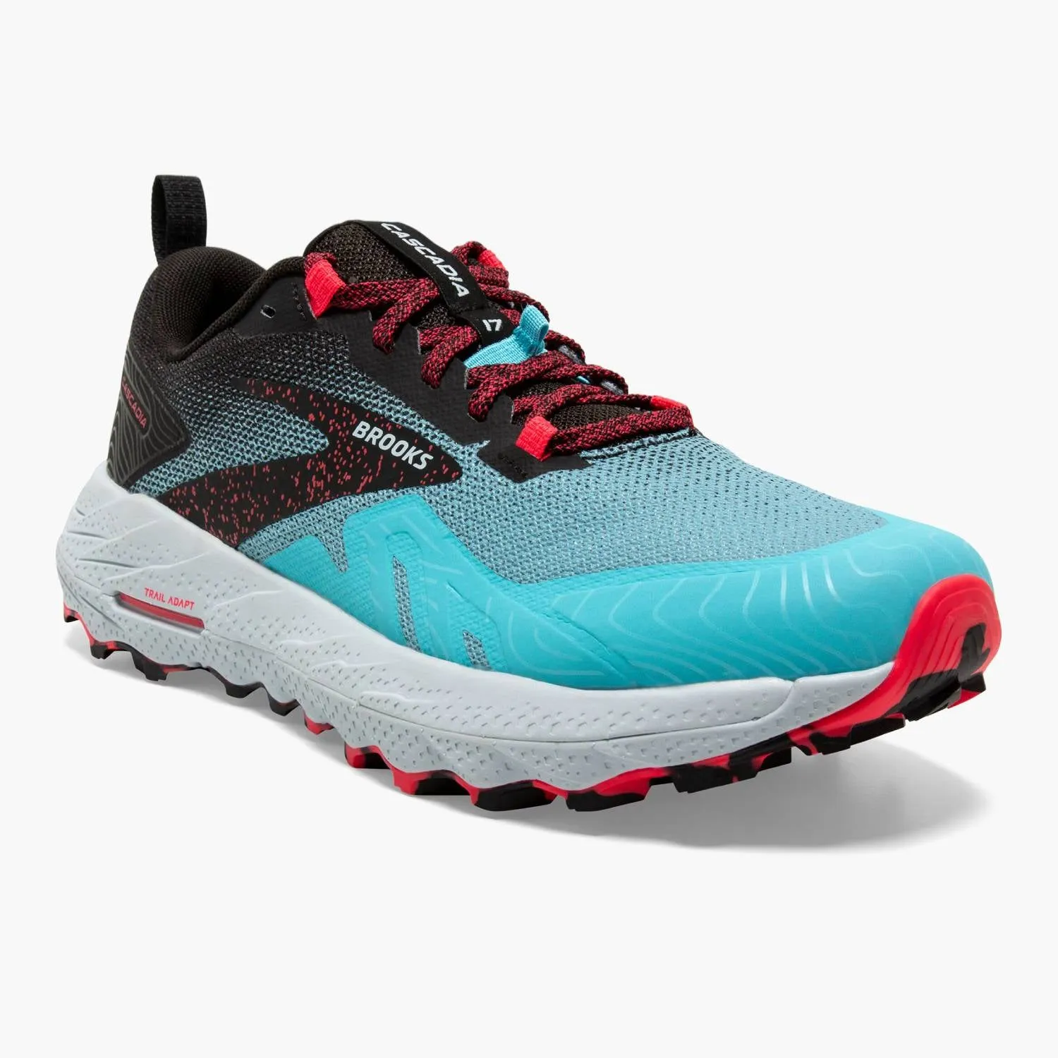 Brooks Cascadia 17 Women's Trail Running Shoes, Bluefish/Black/Diva Pink