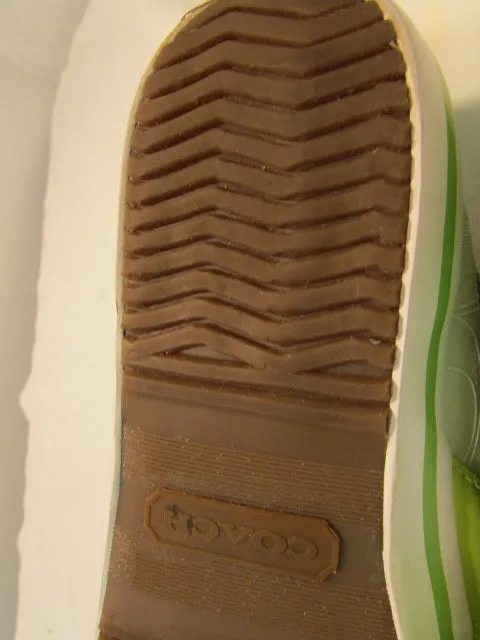 Coach Cady Off-White and Green Sneakers