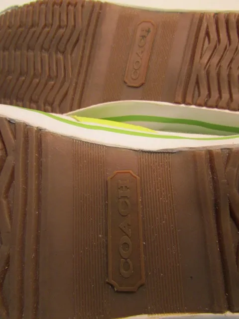 Coach Cady Off-White and Green Sneakers