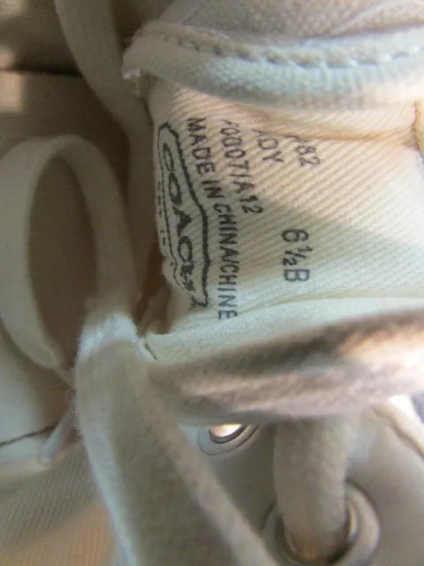 Coach Cady Off-White and Green Sneakers