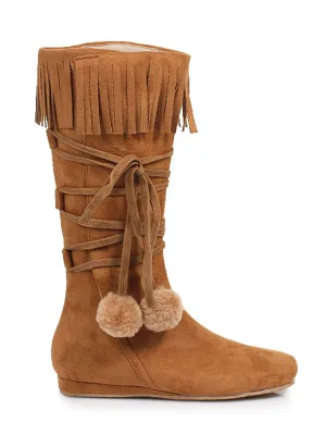 Dakota Fringe Brown Boots for Girls
