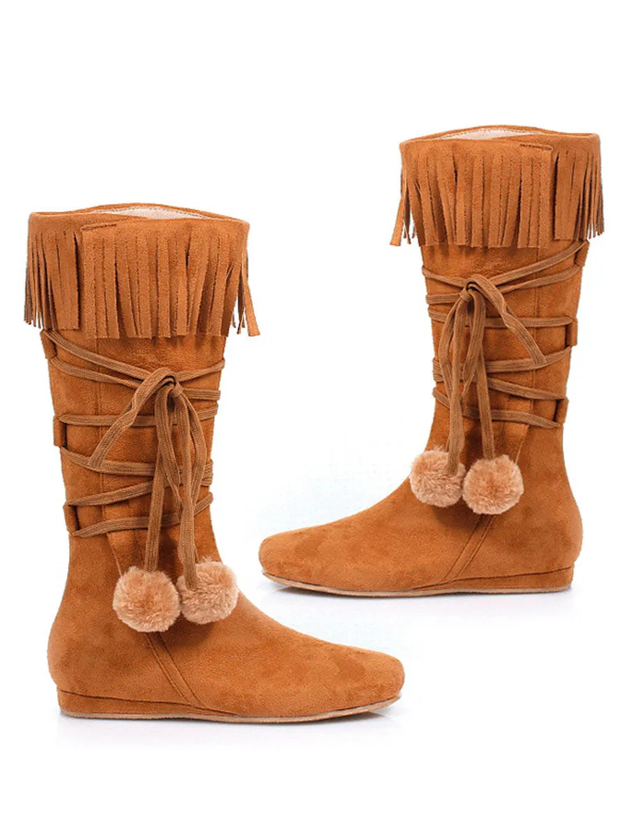 Dakota Fringe Brown Boots for Girls