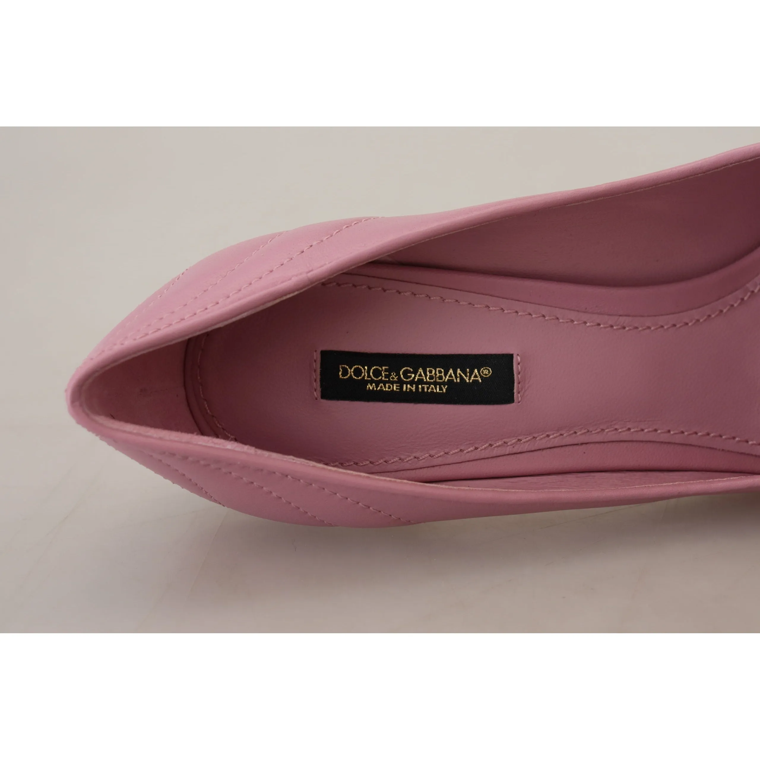 Dolce & Gabbana Devotion Leather Heels in Pink