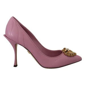 Dolce & Gabbana Devotion Leather Heels in Pink