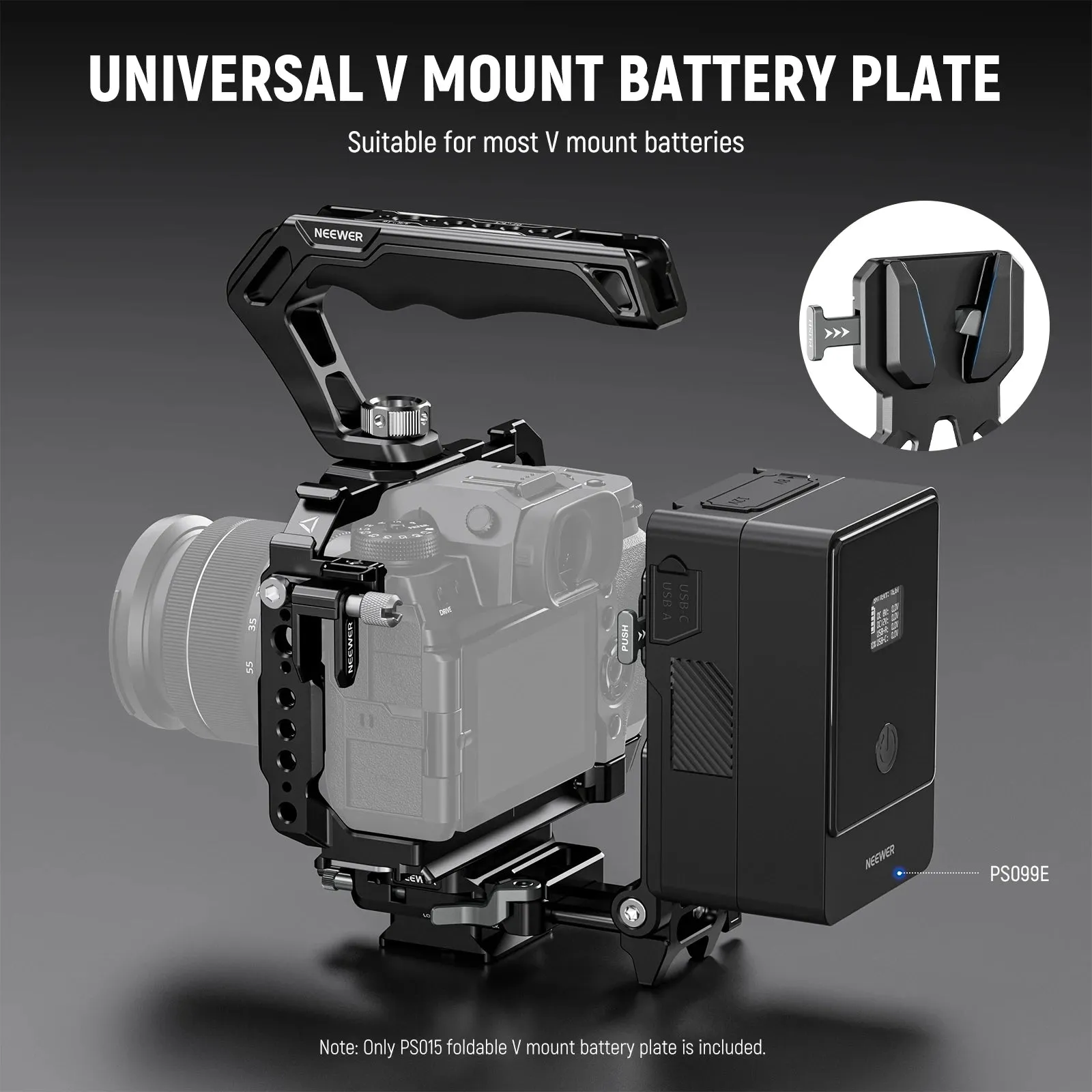 Foldable v Mount Battery Plate for Rs4 Rs3 Gimbal & Tripod Arca Camera Baseplate Lightweight Dslr Video Rig