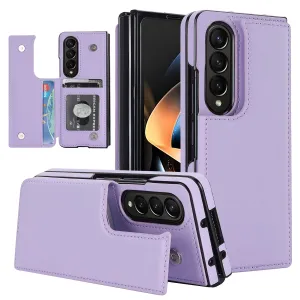 For Samsung Galaxy z Fold4 5G Foldable Phone Case with Double Buckle Card Slot
