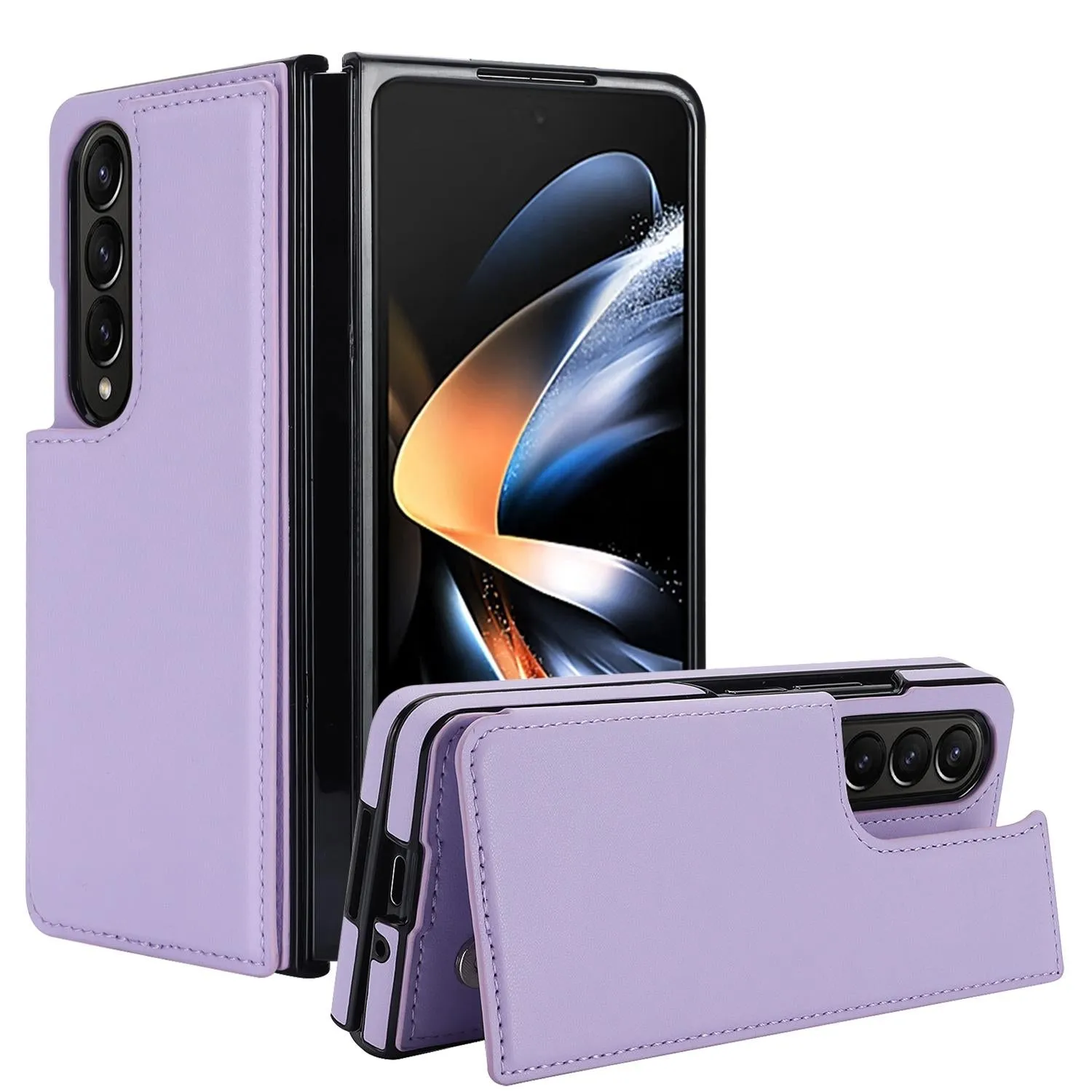 For Samsung Galaxy z Fold4 5G Foldable Phone Case with Double Buckle Card Slot