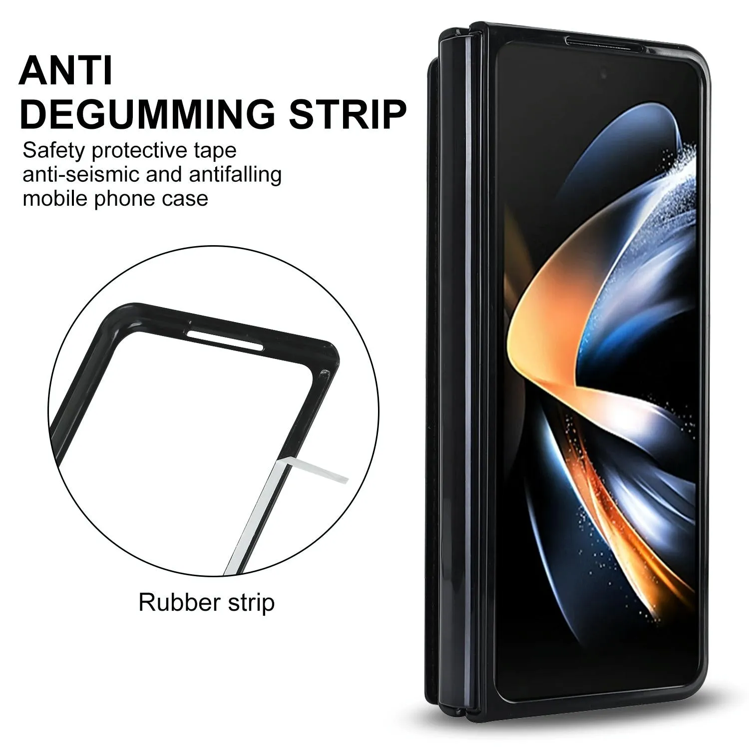 For Samsung Galaxy z Fold4 5G Foldable Phone Case with Double Buckle Card Slot