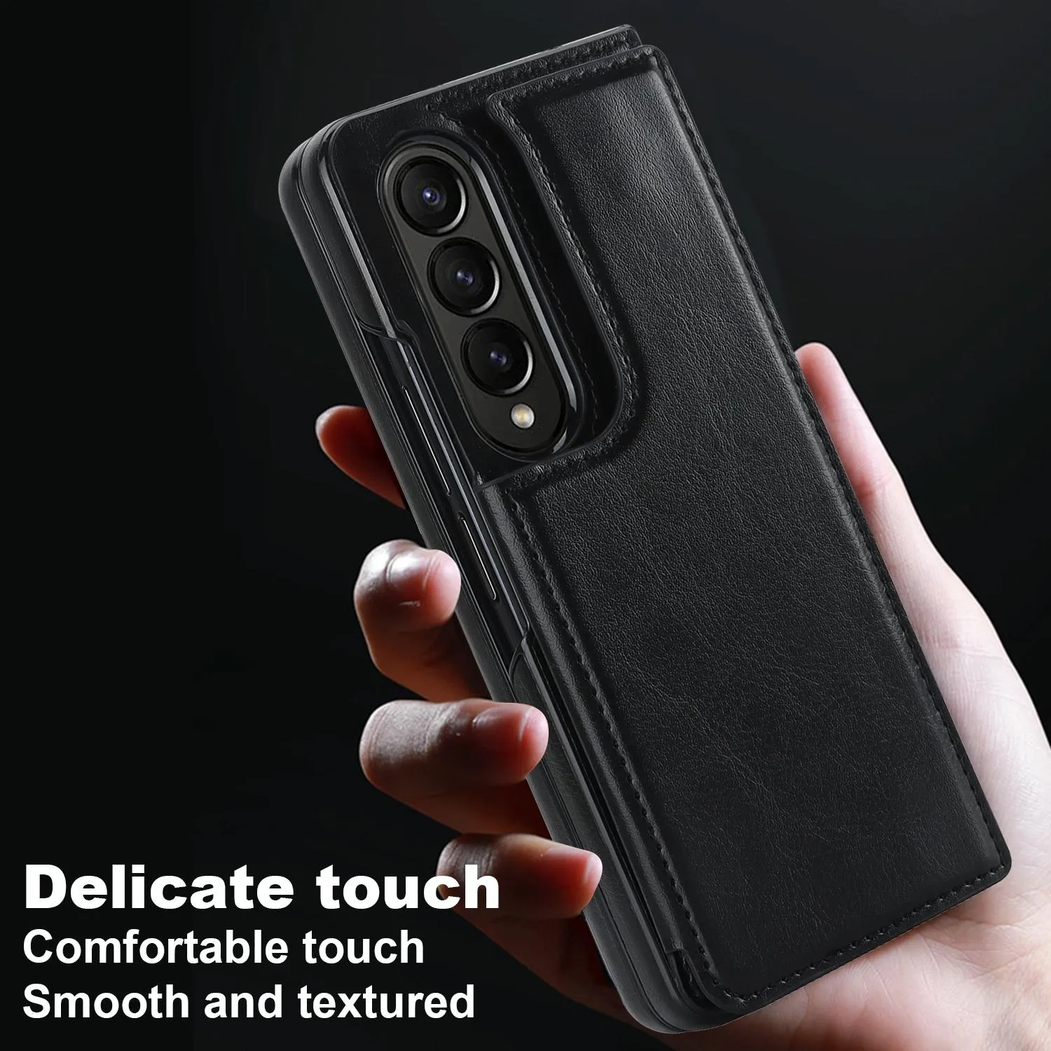 For Samsung Galaxy z Fold4 5G Foldable Phone Case with Double Buckle Card Slot
