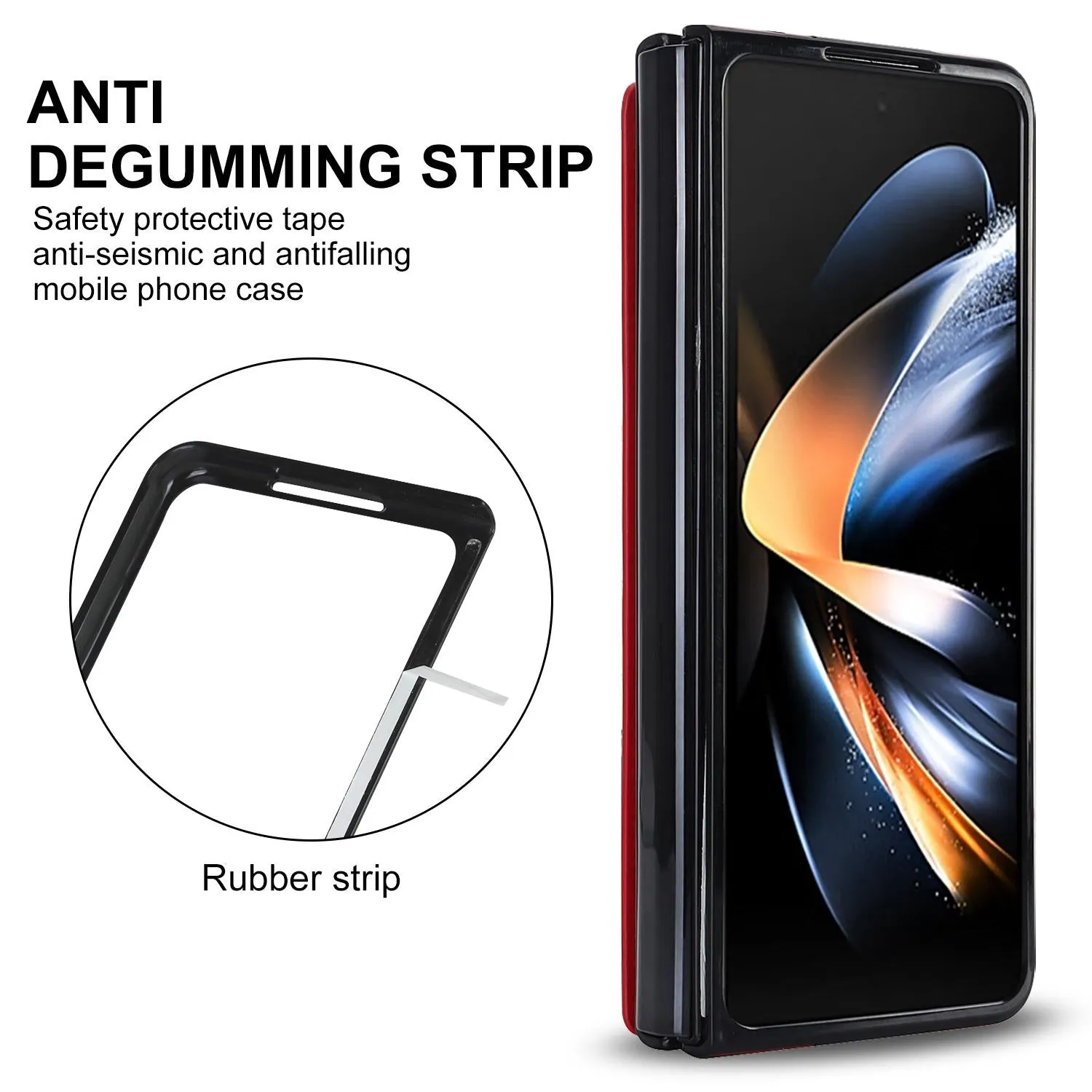 For Samsung Galaxy z Fold4 5G Foldable Phone Case with Double Buckle Card Slot
