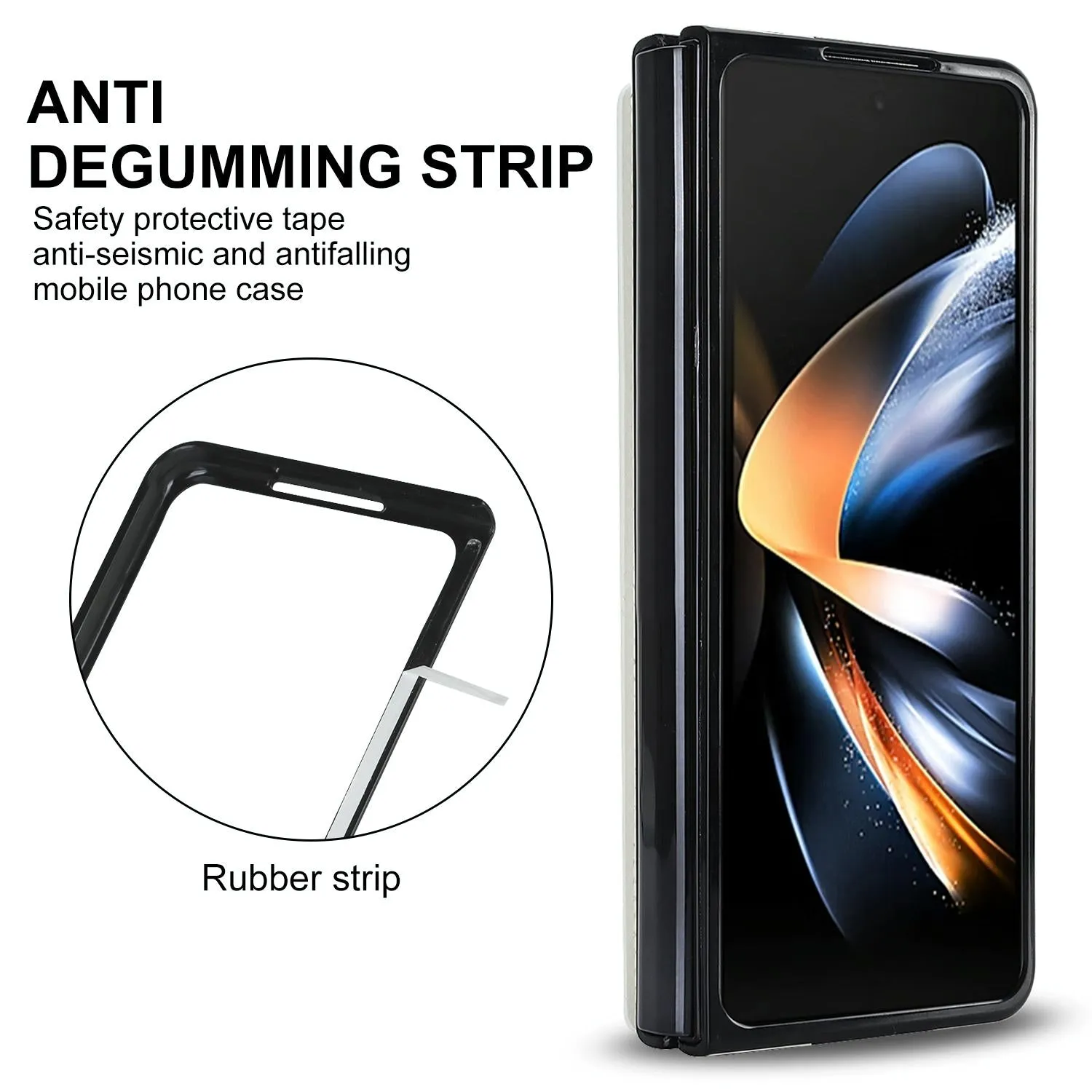 For Samsung Galaxy z Fold4 5G Foldable Phone Case with Double Buckle Card Slot