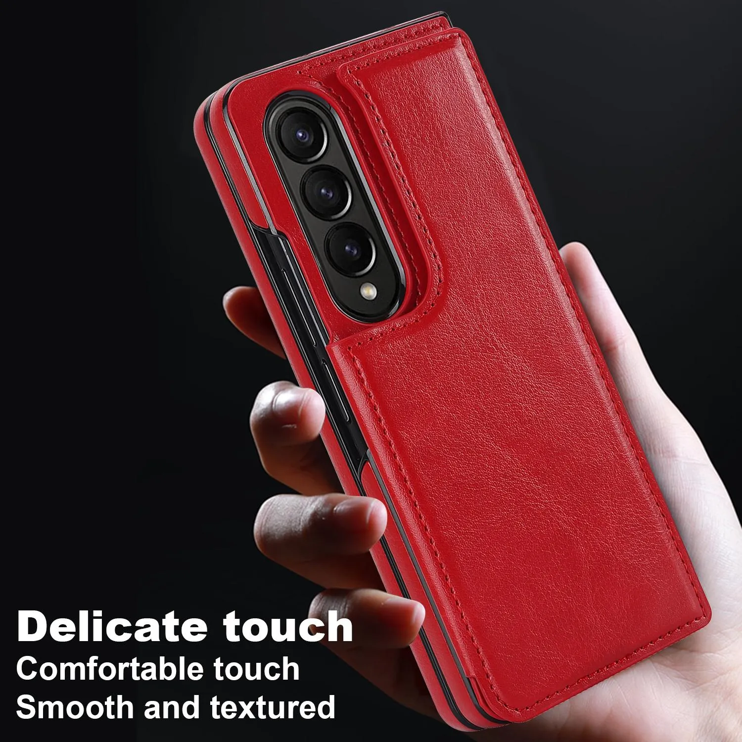 For Samsung Galaxy z Fold4 5G Foldable Phone Case with Double Buckle Card Slot