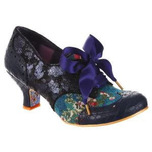 Irregular Choice Women's 4136-82 Cobbles Lace-Up Heel Shoes Blue Floral