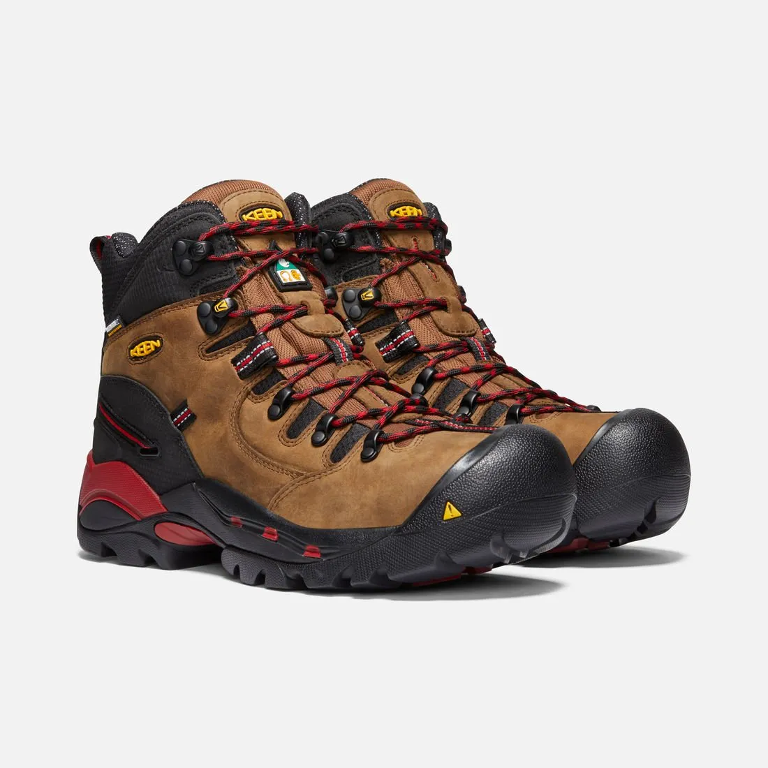 Keen Utility men's CSA Hamilton Waterproof Boot (carbon fiber toe) 1020096 bison/jester red