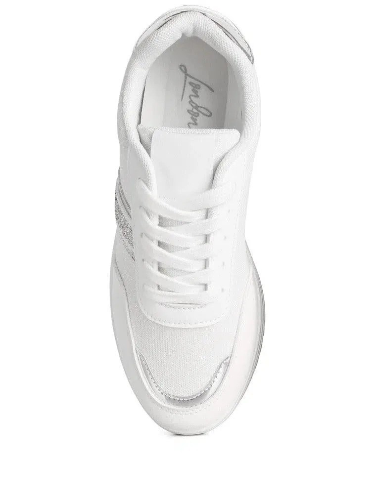 London Rag Up Your Sneaker Game Mailys Metallic Panel Platform Sneakers