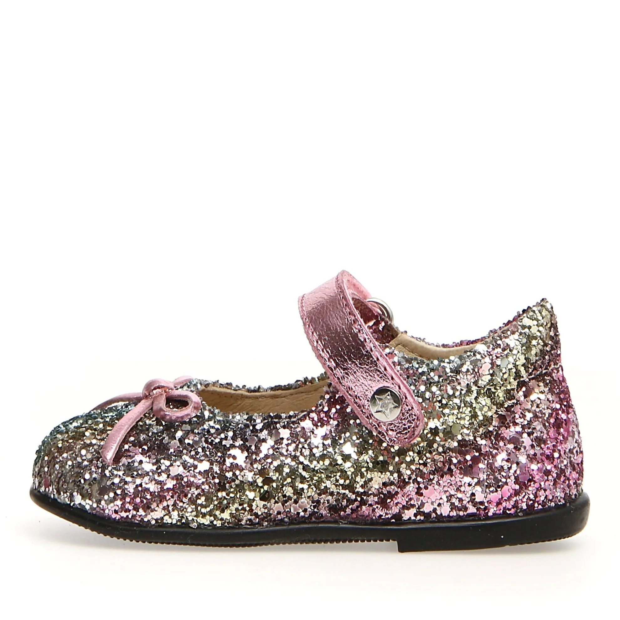 Naturino Girl's Ballet Glitter Shaded Shoes, Multicolor