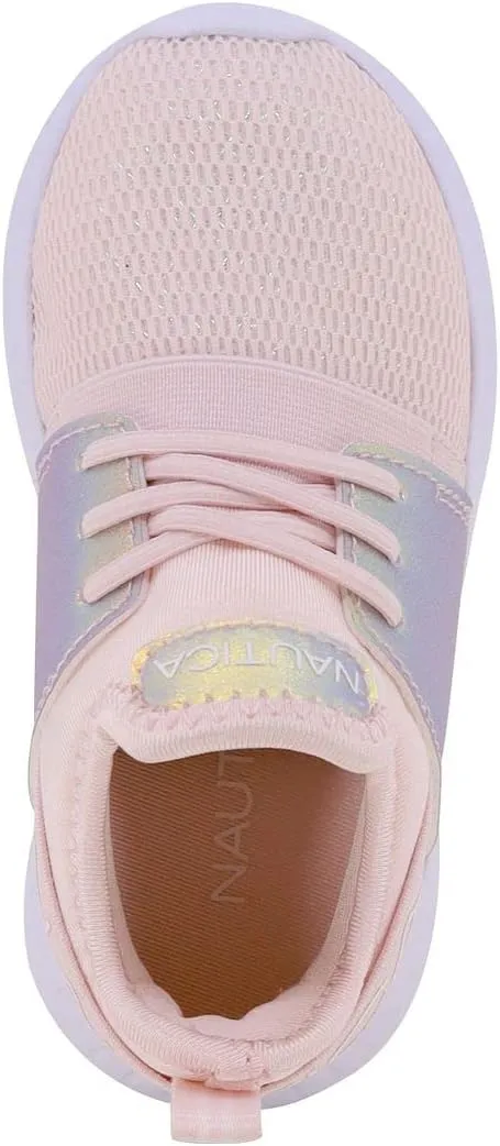 Nautica Kids Girls Metallic Fashion Sneaker Lace-Up Athletic Running Shoe I kappil I (Big Kid - Little Kid - Toddler)