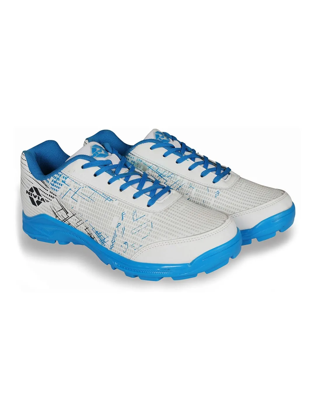 NIVIA Yorker Cricket Shoes White/Blue
