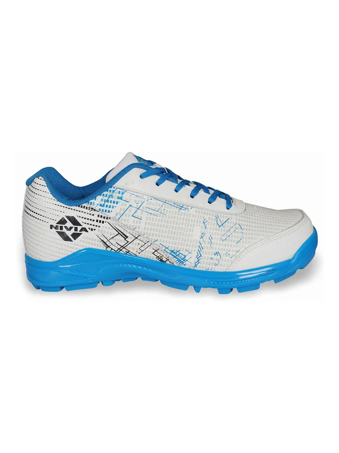 NIVIA Yorker Cricket Shoes White/Blue