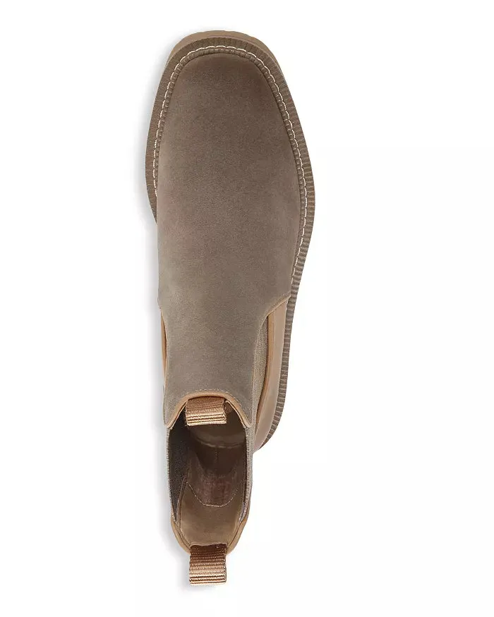 Sam Edelman Laguna 2 Desert Olive Round Toe Lug Sole Leather Chelsea Boots