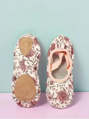 Soft-soled Training Shoes Print Frenulum-free Ballet Shoes