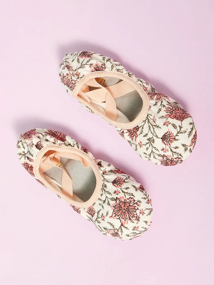 Soft-soled Training Shoes Print Frenulum-free Ballet Shoes