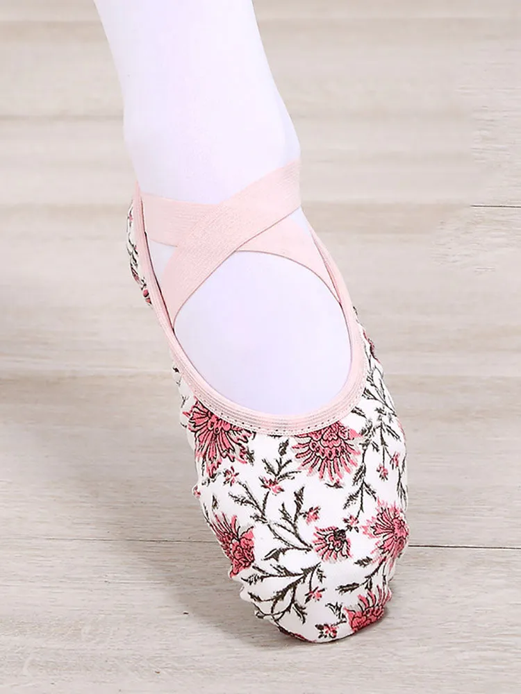 Soft-soled Training Shoes Print Frenulum-free Ballet Shoes