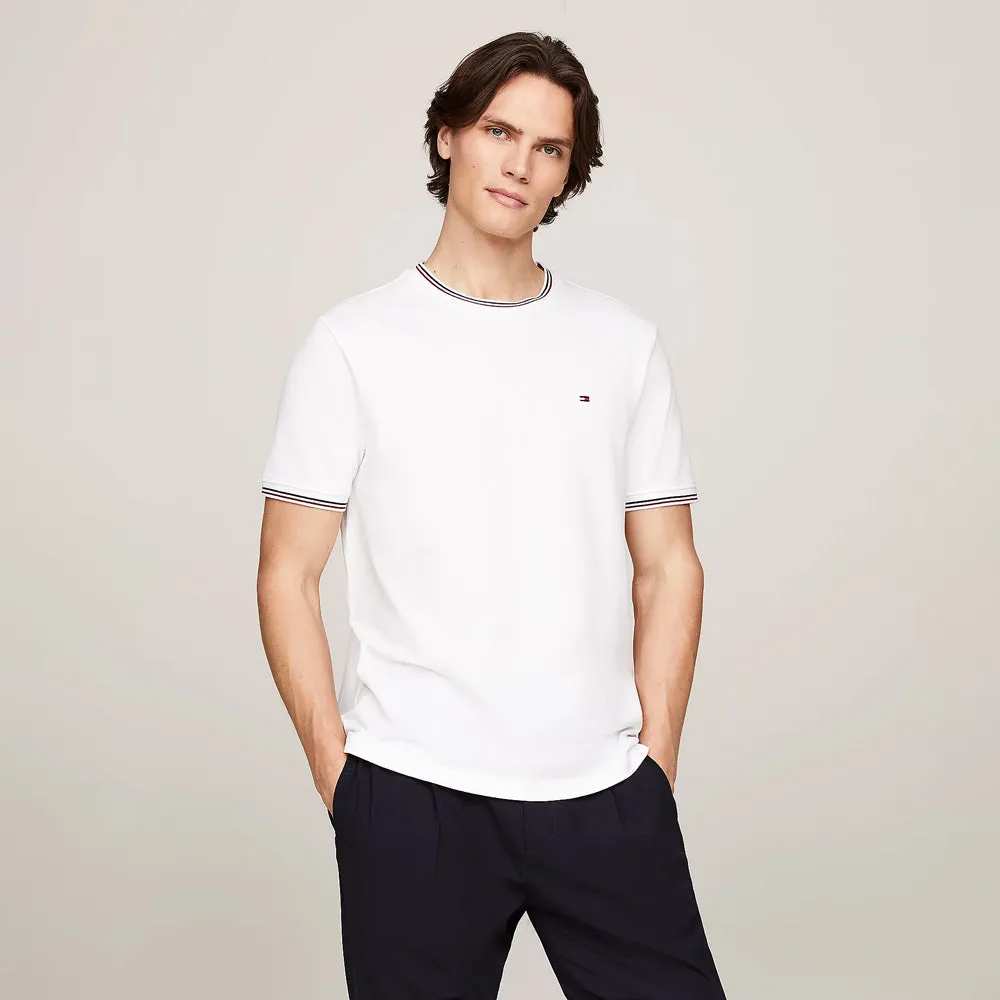 Tipped Collar T-Shirt - White