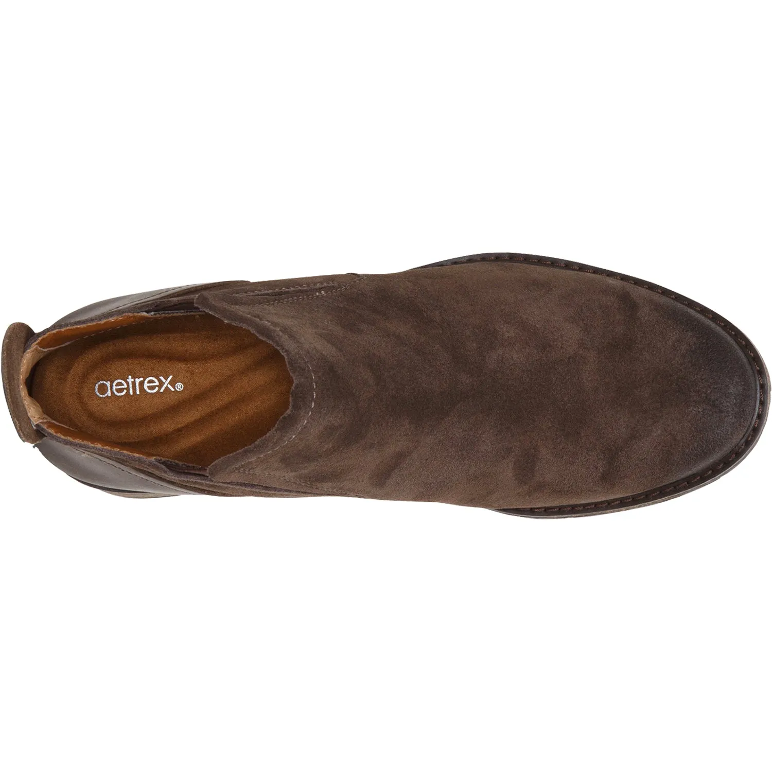 Women's Aetrex Frankie Brown Suede/Leather