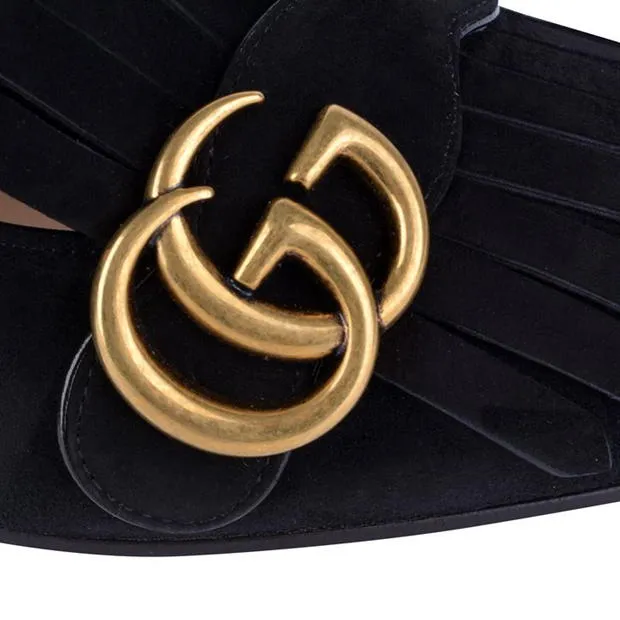 Womens Gucci Black Marmont Heels